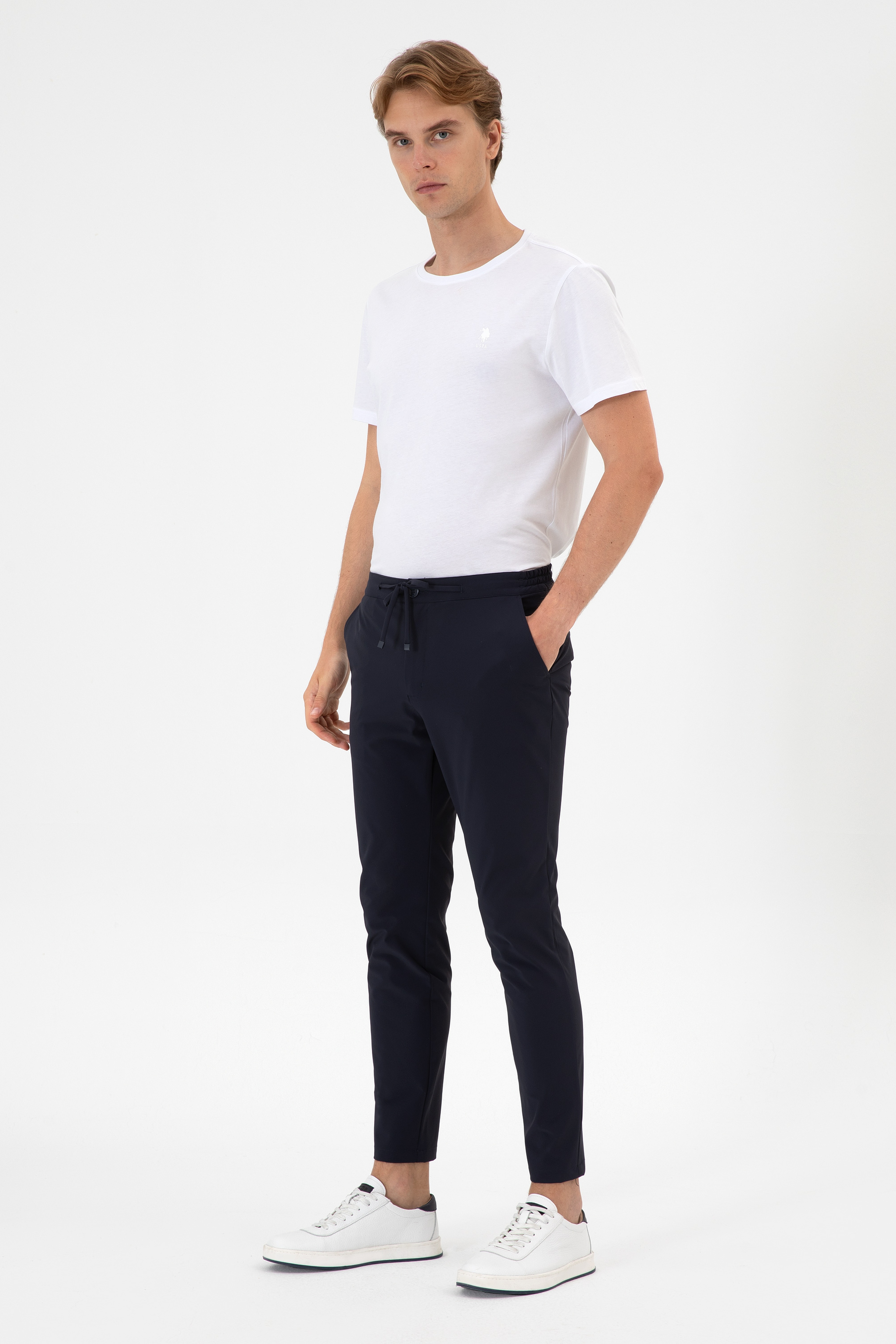 Erkek Body Fit Lacivert Kanvas Pantolon - Image 3