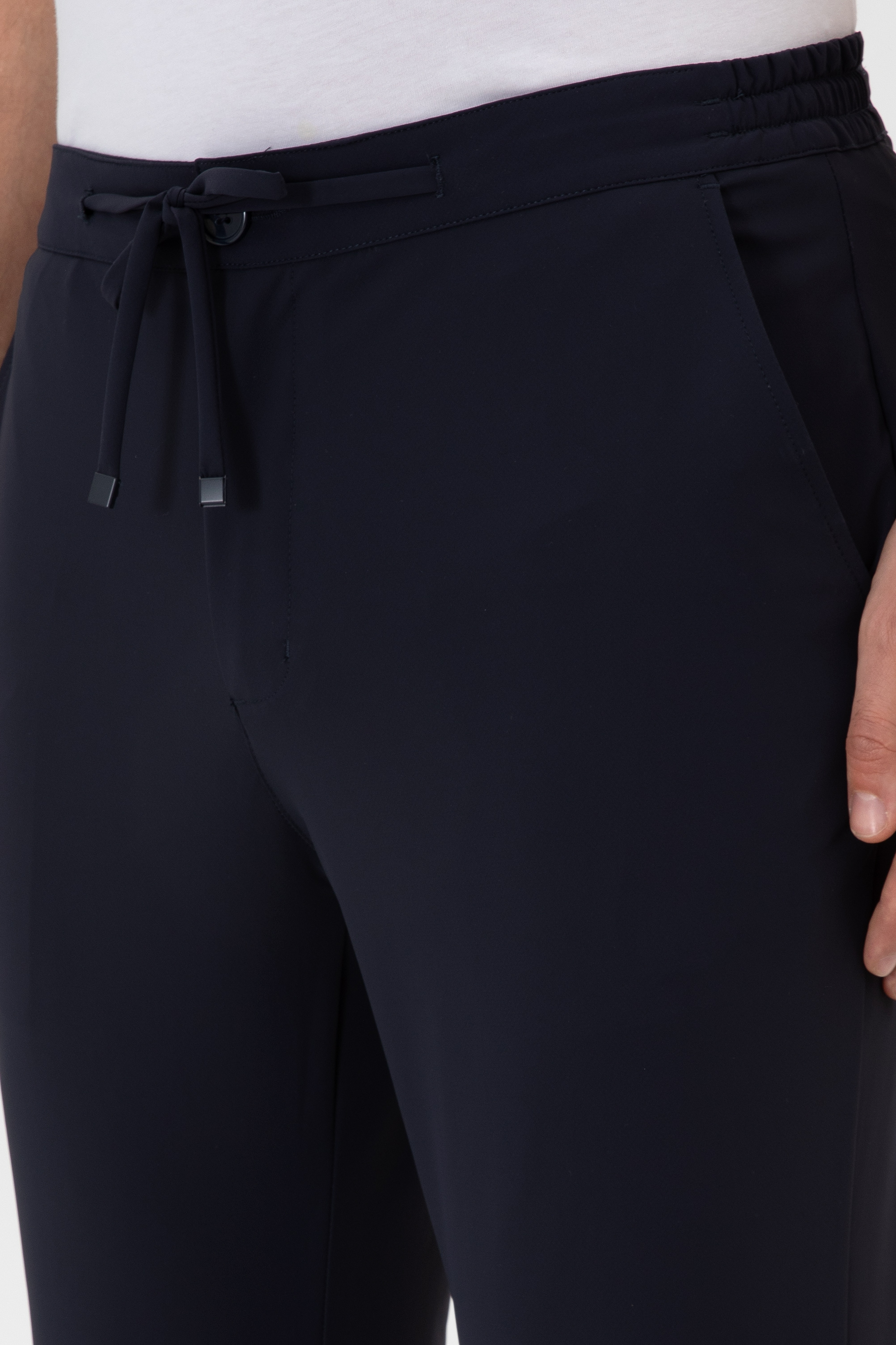 Erkek Body Fit Lacivert Kanvas Pantolon - Image 5