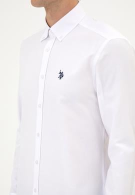 Erkek Beyaz Uzun Kollu Basic Gömlek - 50316723009