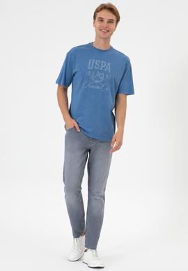 Erkek Gri Tapered Fit Jean Pantolon - 50304386021