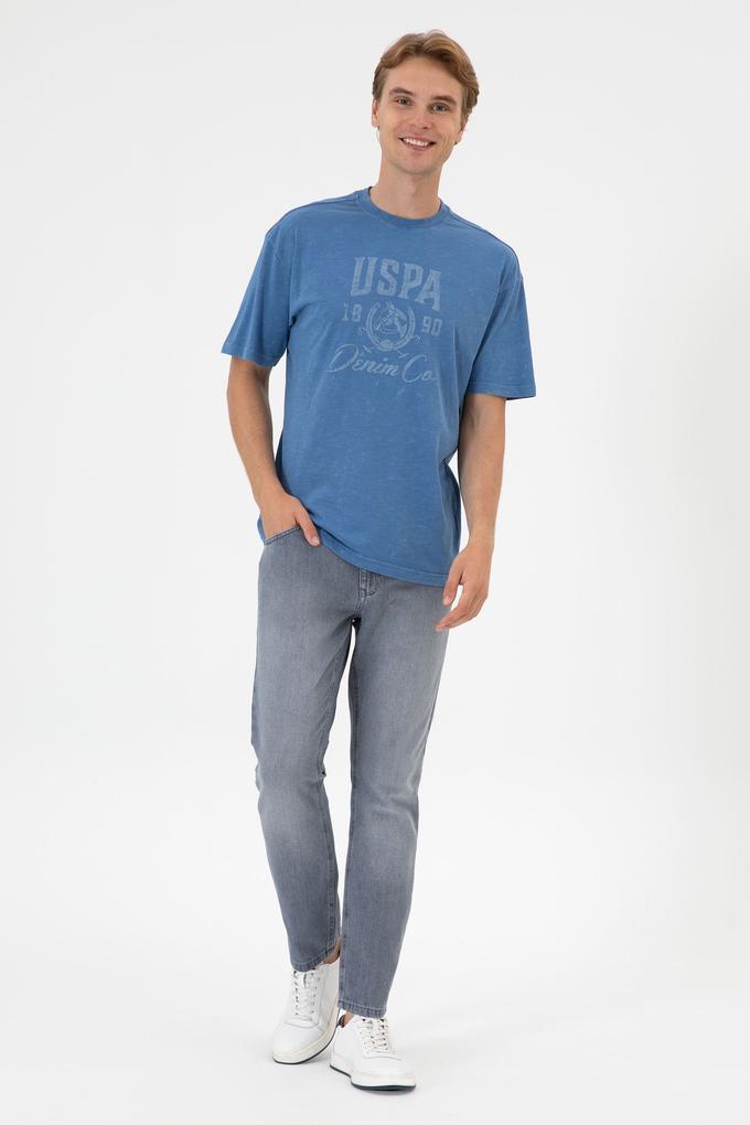 Erkek Gri Tapered Fit Jean Pantolon