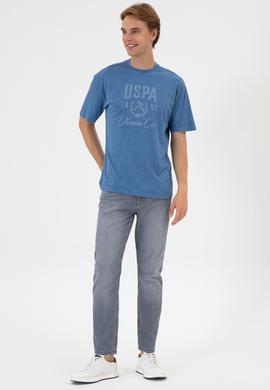 Erkek Gri Tapered Fit Jean Pantolon - 50304386021