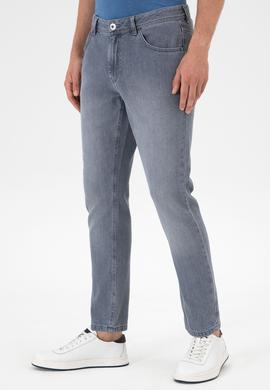 Erkek Gri Tapered Fit Jean Pantolon - 50304386021