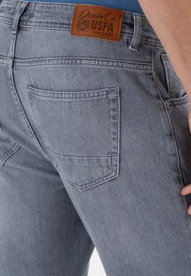 Erkek Gri Tapered Fit Jean Pantolon - 50304386021