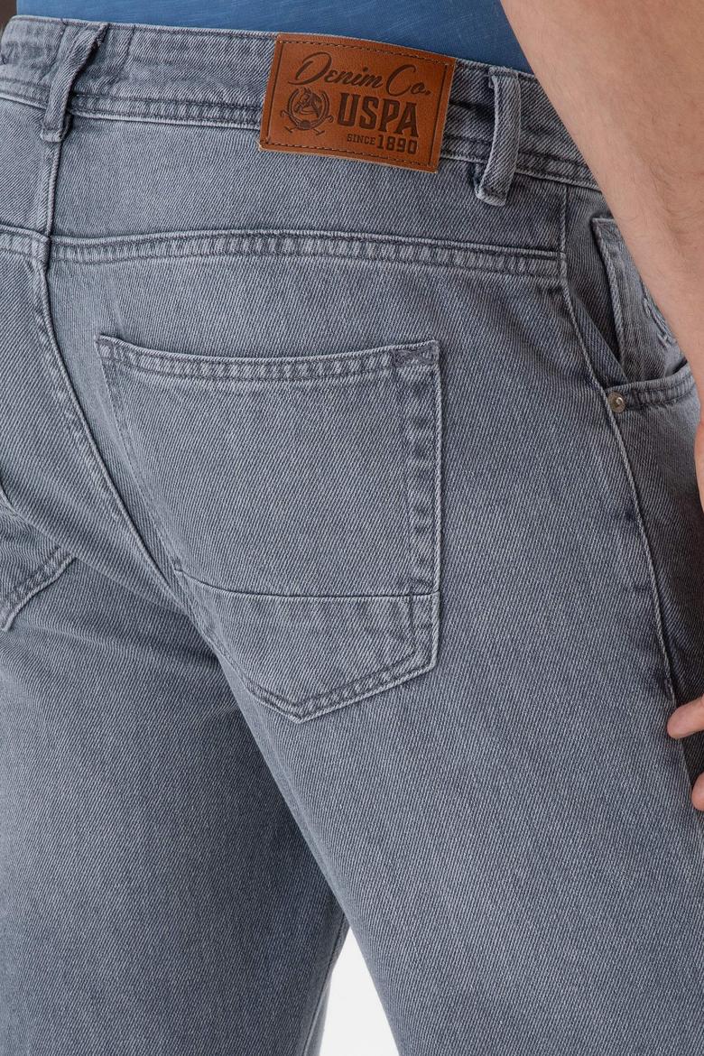 Erkek Gri Tapered Fit Jean Pantolon - 50304386021