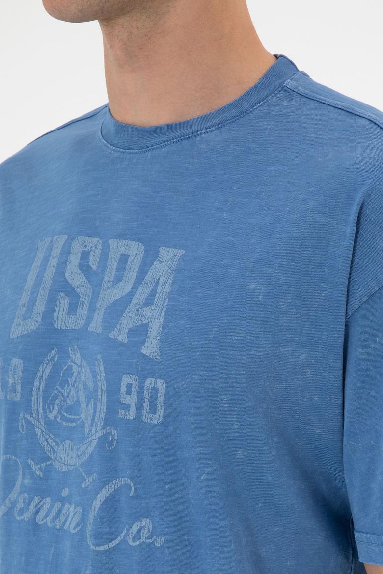 Erkek İndigo Tişört - 50300228028