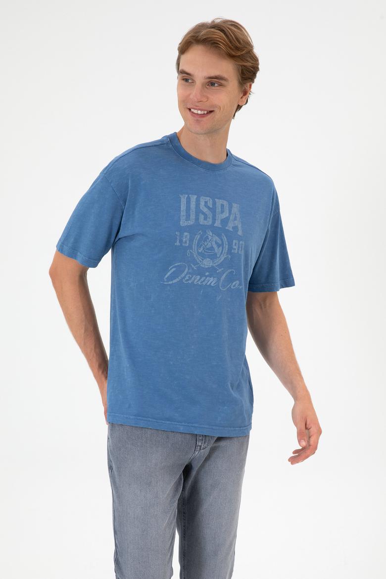 Erkek İndigo Tişört - 50300228028
