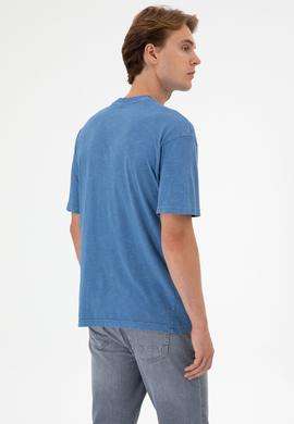 Erkek İndigo Tişört - 50300228028