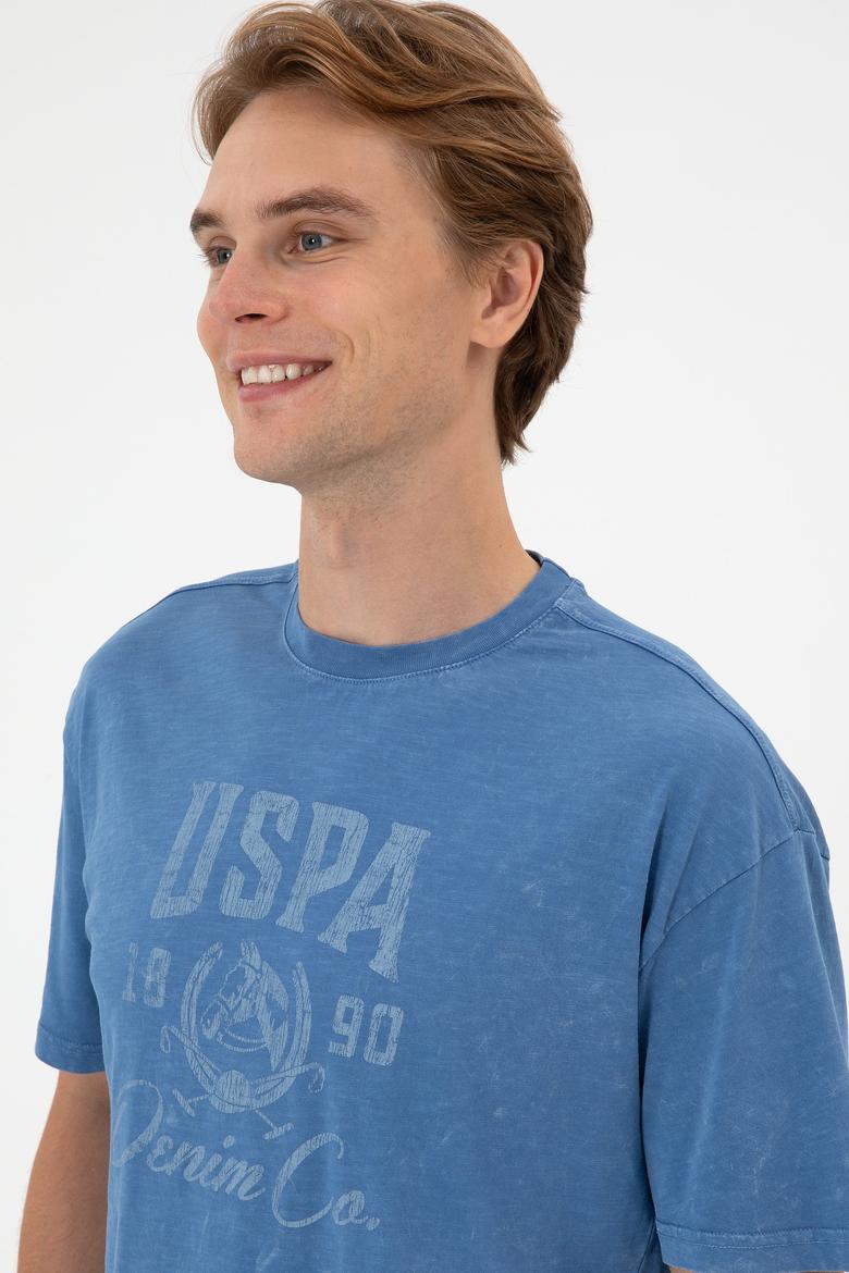 Erkek İndigo Tişört - 50300228028
