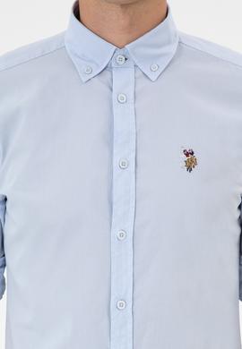 Erkek Açık Mavi Uzun Kollu Gömlek - 50300223014