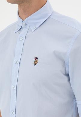 Erkek Açık Mavi Uzun Kollu Gömlek - 50300223014