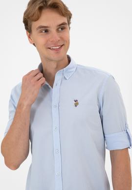 Erkek Açık Mavi Uzun Kollu Gömlek - 50300223014