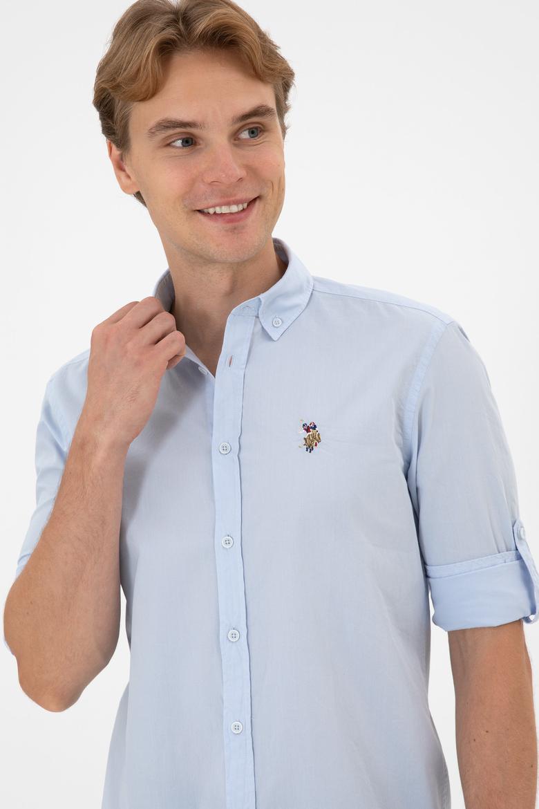 Erkek Açık Mavi Uzun Kollu Gömlek - 50300223014
