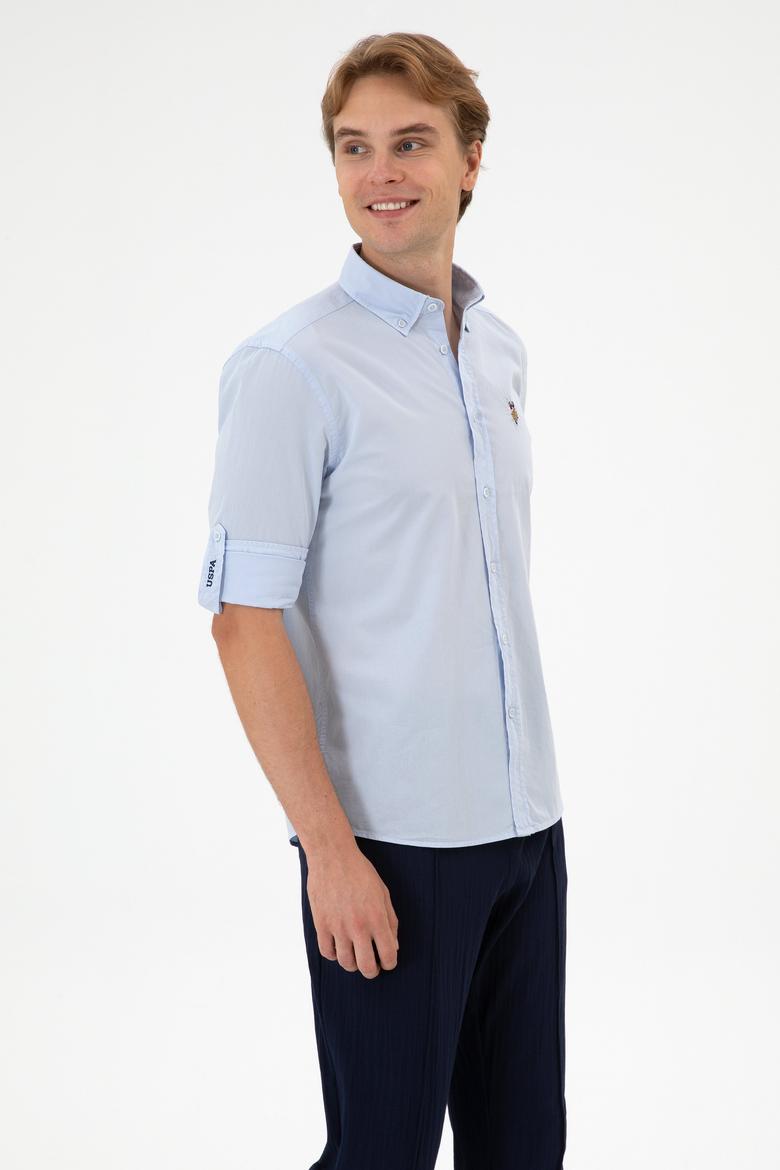 Erkek Açık Mavi Uzun Kollu Gömlek - 50300223014