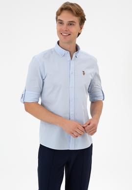 Erkek Açık Mavi Uzun Kollu Gömlek - 50300223014