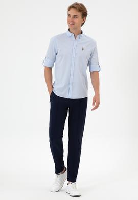 Erkek Açık Mavi Uzun Kollu Gömlek - 50300223014