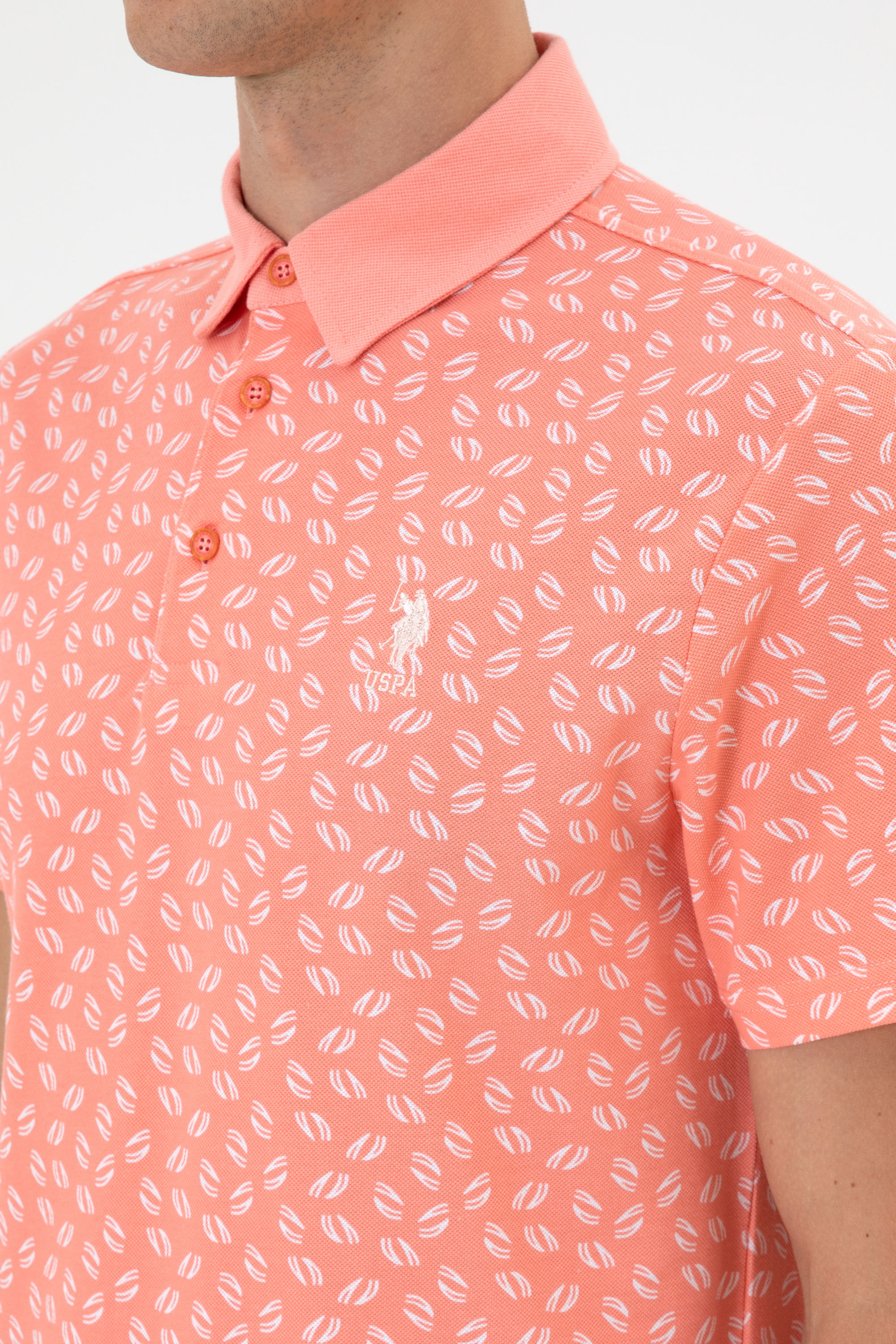 Erkek Pembe  Regular Fit Polo Yaka Tişört