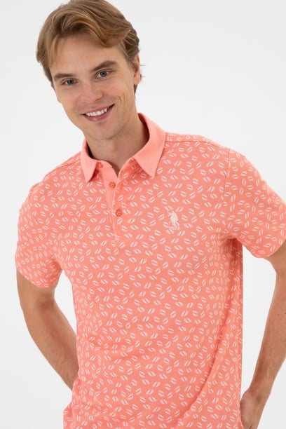 Erkek Pembe  Regular Fit Polo Yaka Tişört
