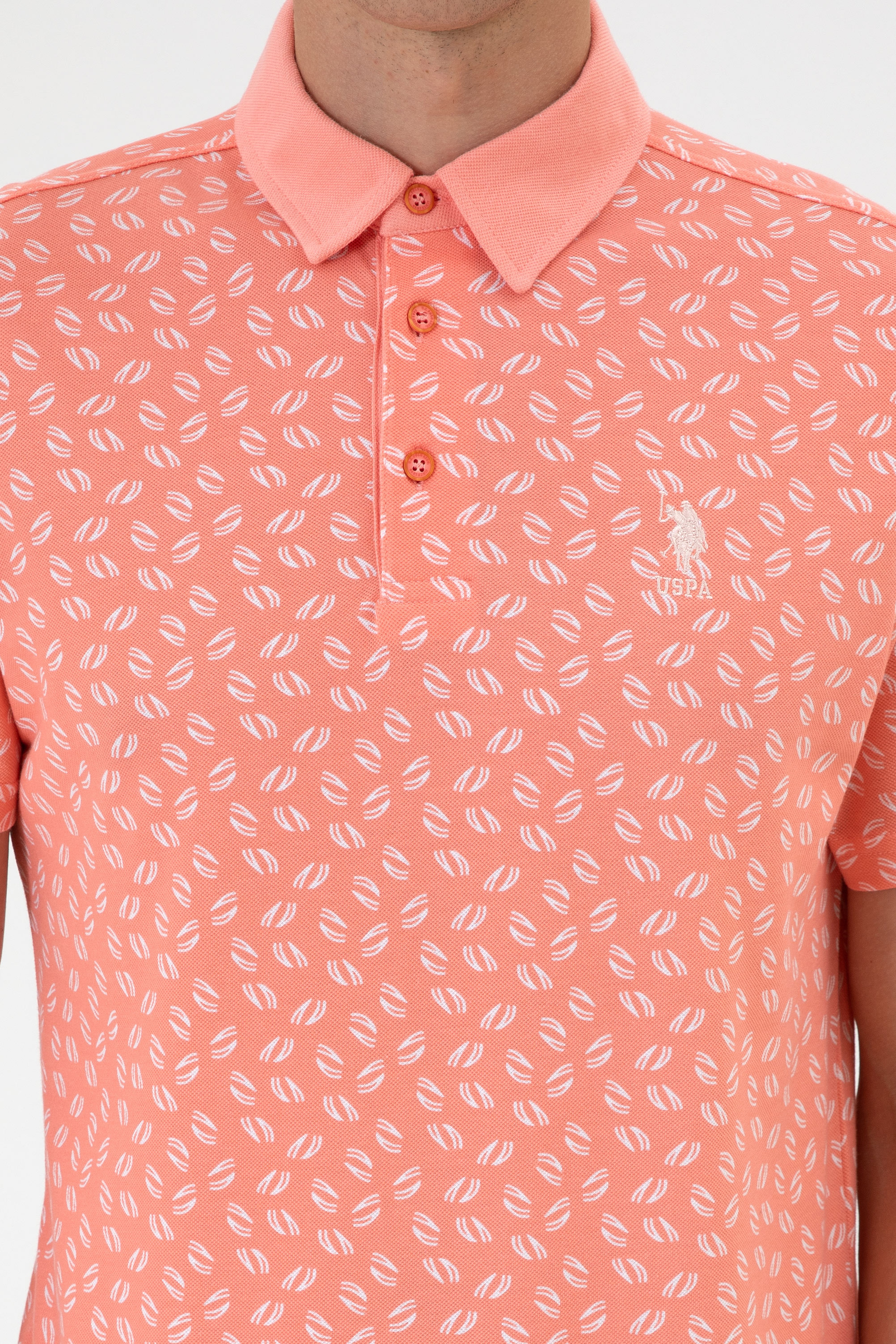 Erkek Pembe  Regular Fit Polo Yaka Tişört - Image 6
