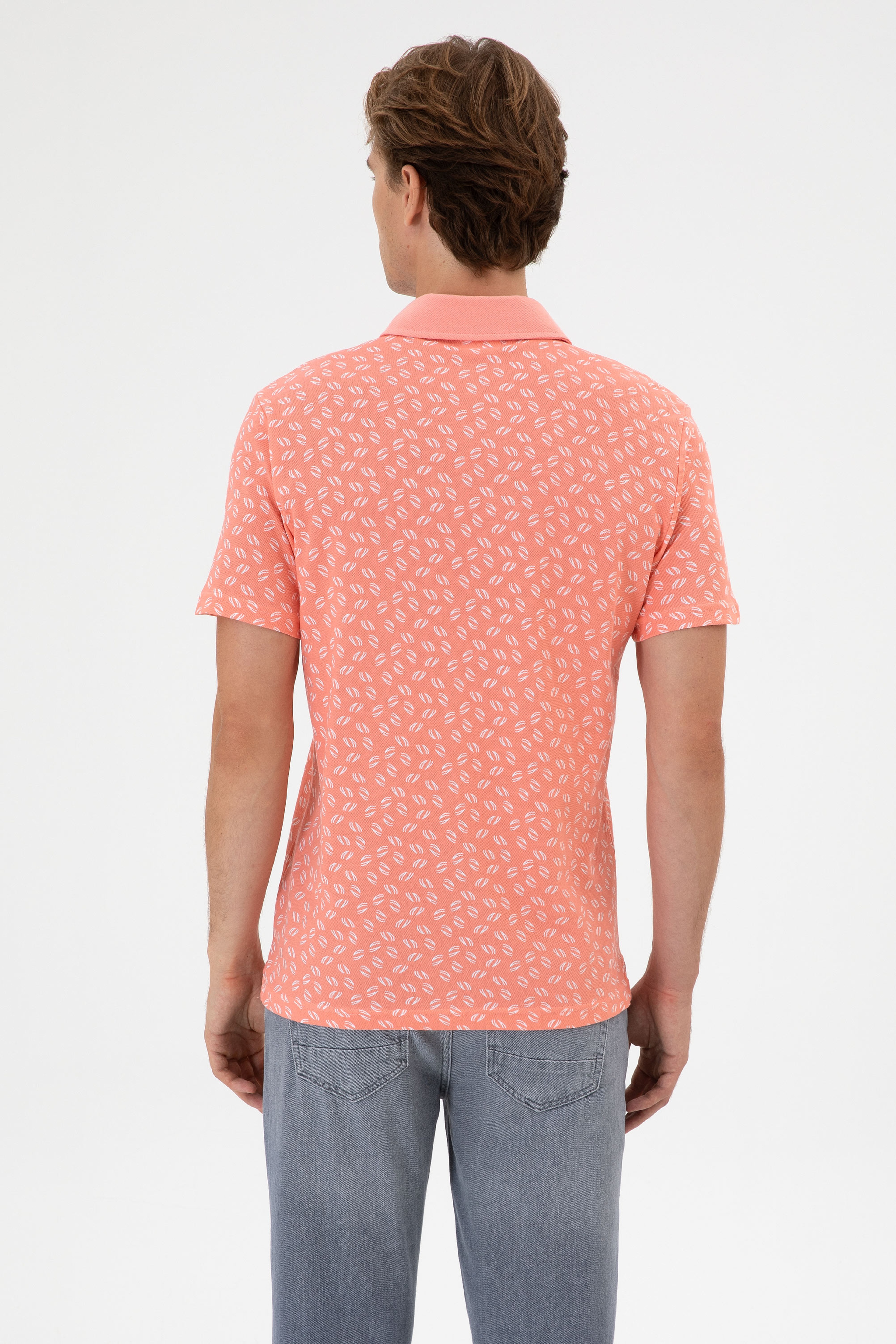 Erkek Pembe  Regular Fit Polo Yaka Tişört