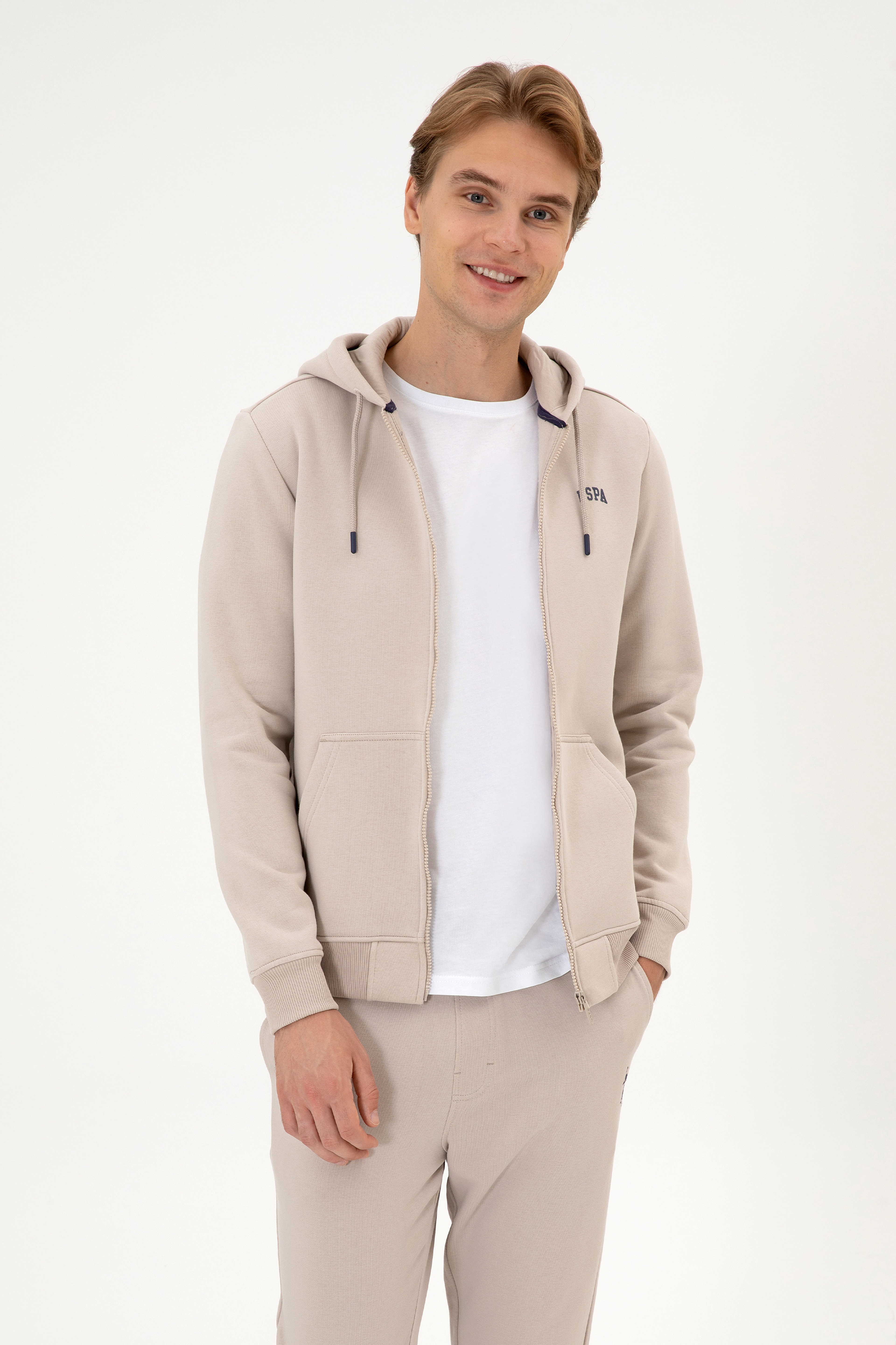 Erkek Regular Fit Taş Şardonlu Örme Hırka - Image 1