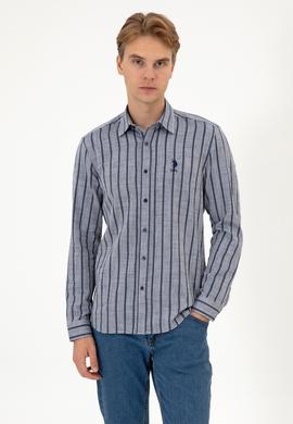 Erkek Lacivert Uzun Kollu Gömlek - 50316563008