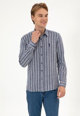 Erkek Lacivert Uzun Kollu Gömlek - 50316563008