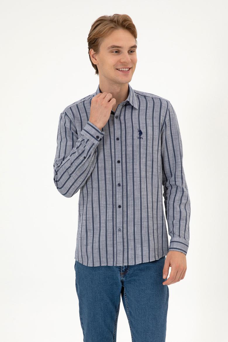 Erkek Lacivert Uzun Kollu Gömlek - 50316563008