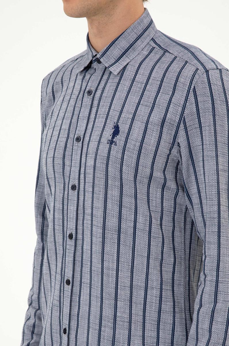 Erkek Lacivert Uzun Kollu Gömlek