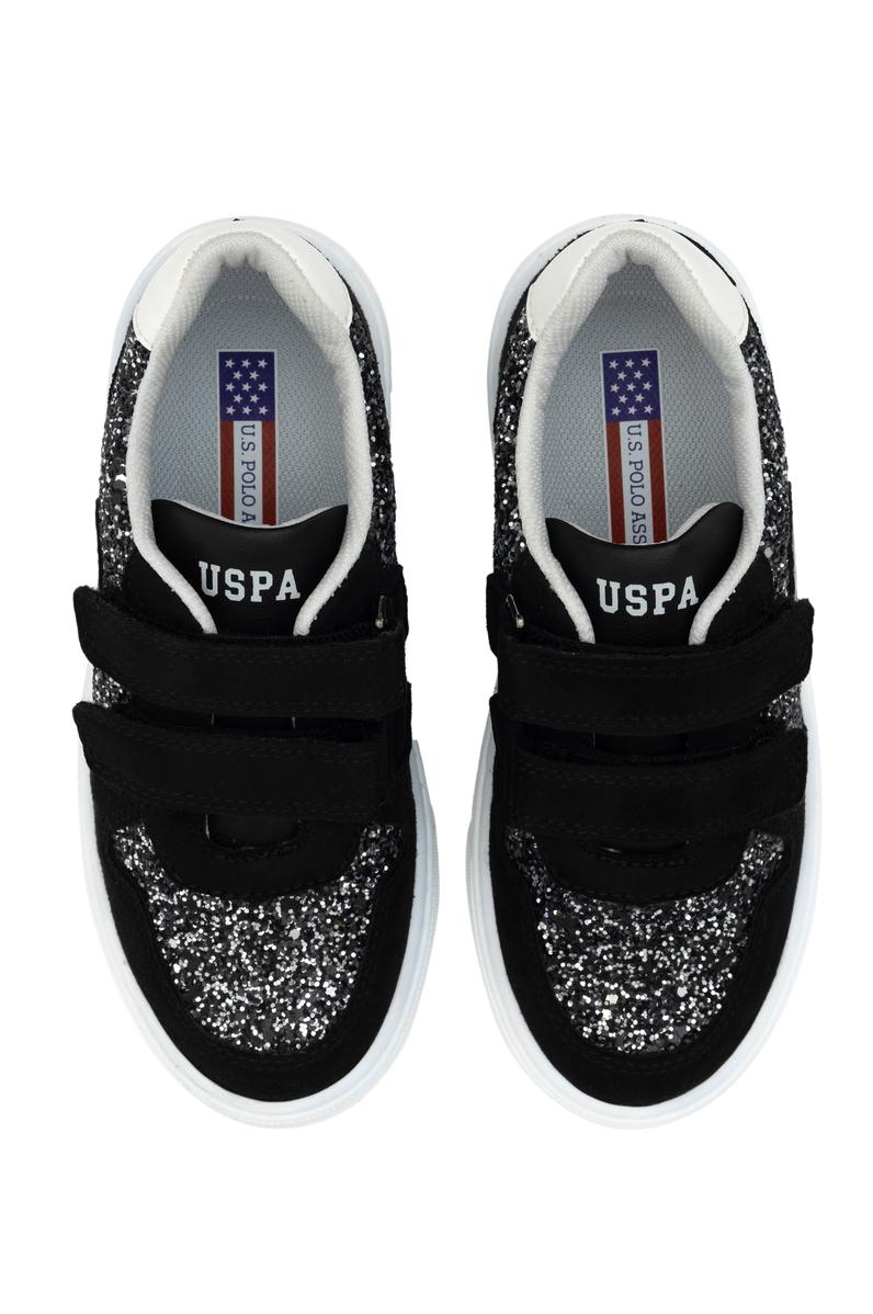 Kız Çocuk Siyah Simli Sneaker Ayakkabı