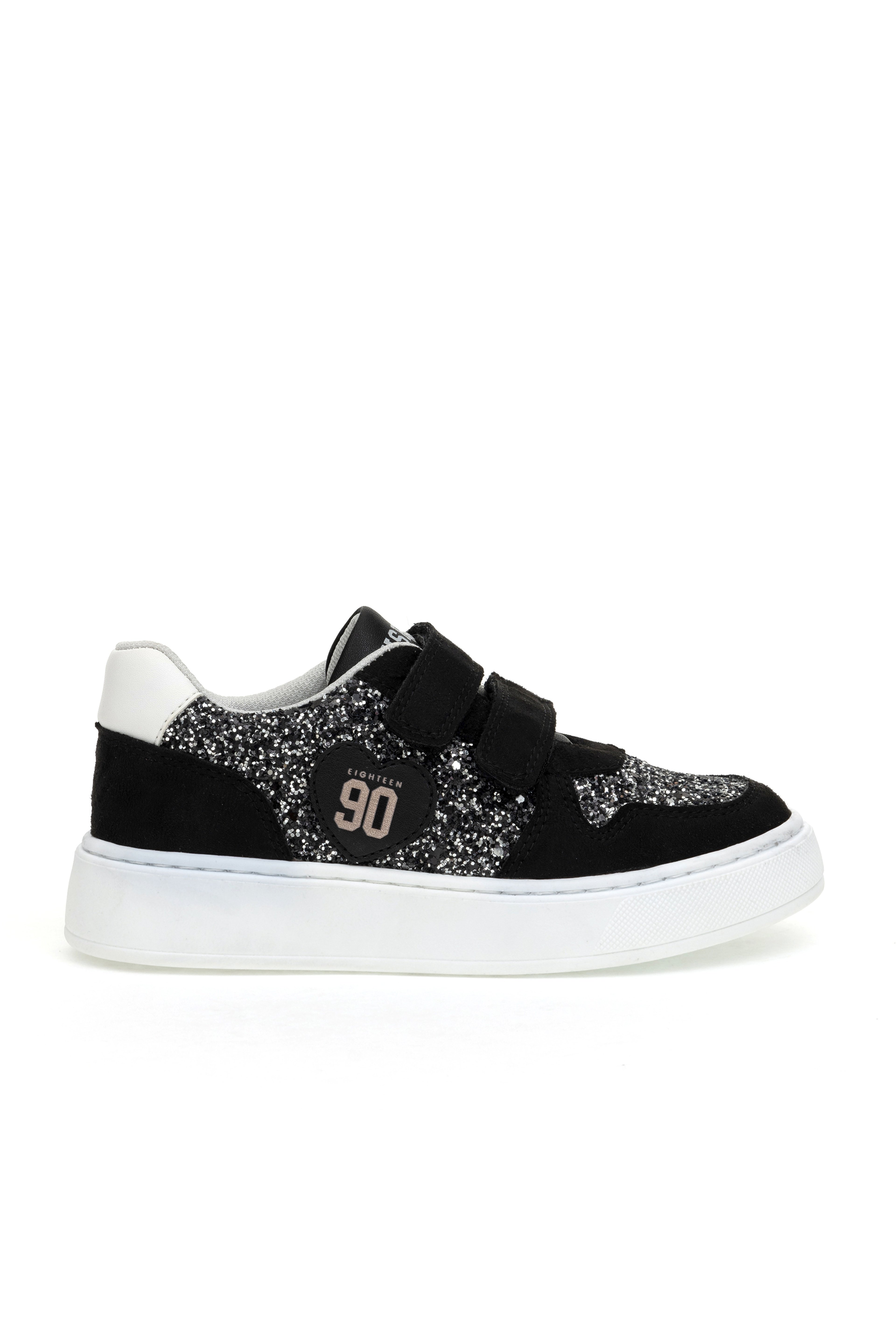 Kız Çocuk Siyah Simli Sneaker Ayakkabı - Image 2