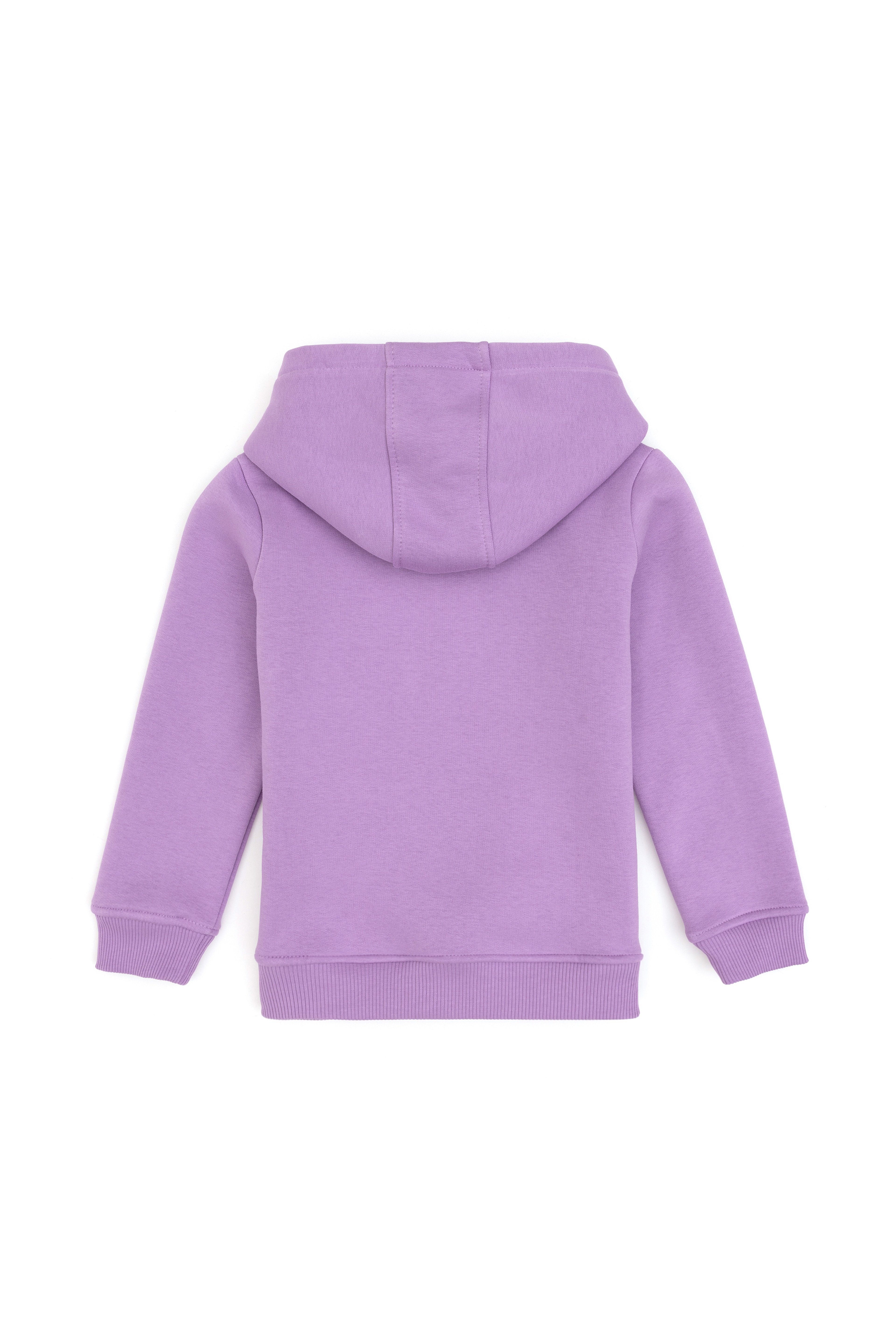 Kız Çocuk Lila Basic Kapüşonlu Şardonlu Basic Sweatshirt - Image 4