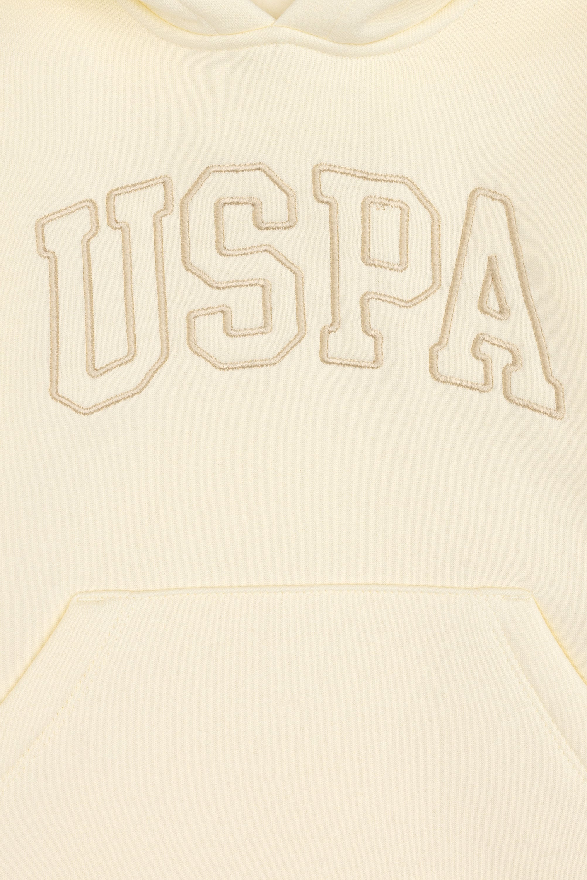 Kız Çocuk Krem Kapüşonlu Şardonlu Basic Sweatshirt - Image 6