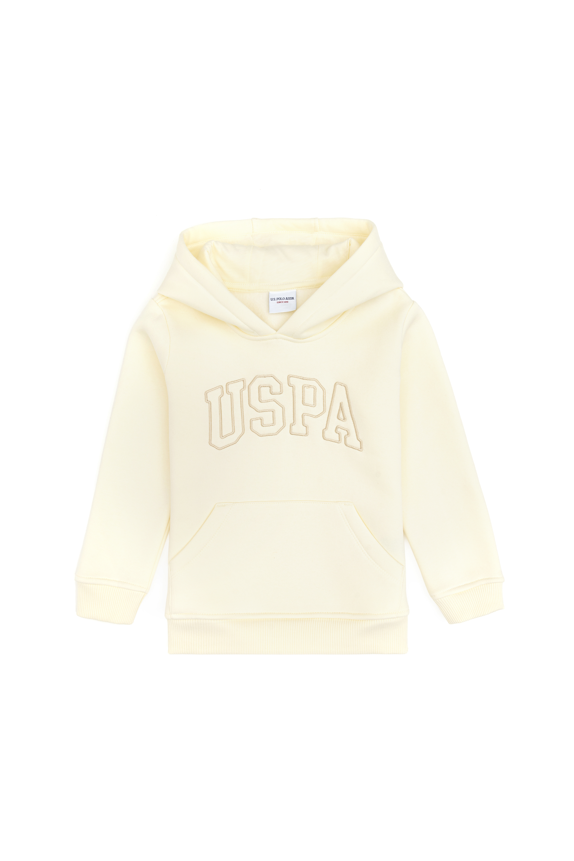 Kız Çocuk Krem Kapüşonlu Şardonlu Basic Sweatshirt - Image 4