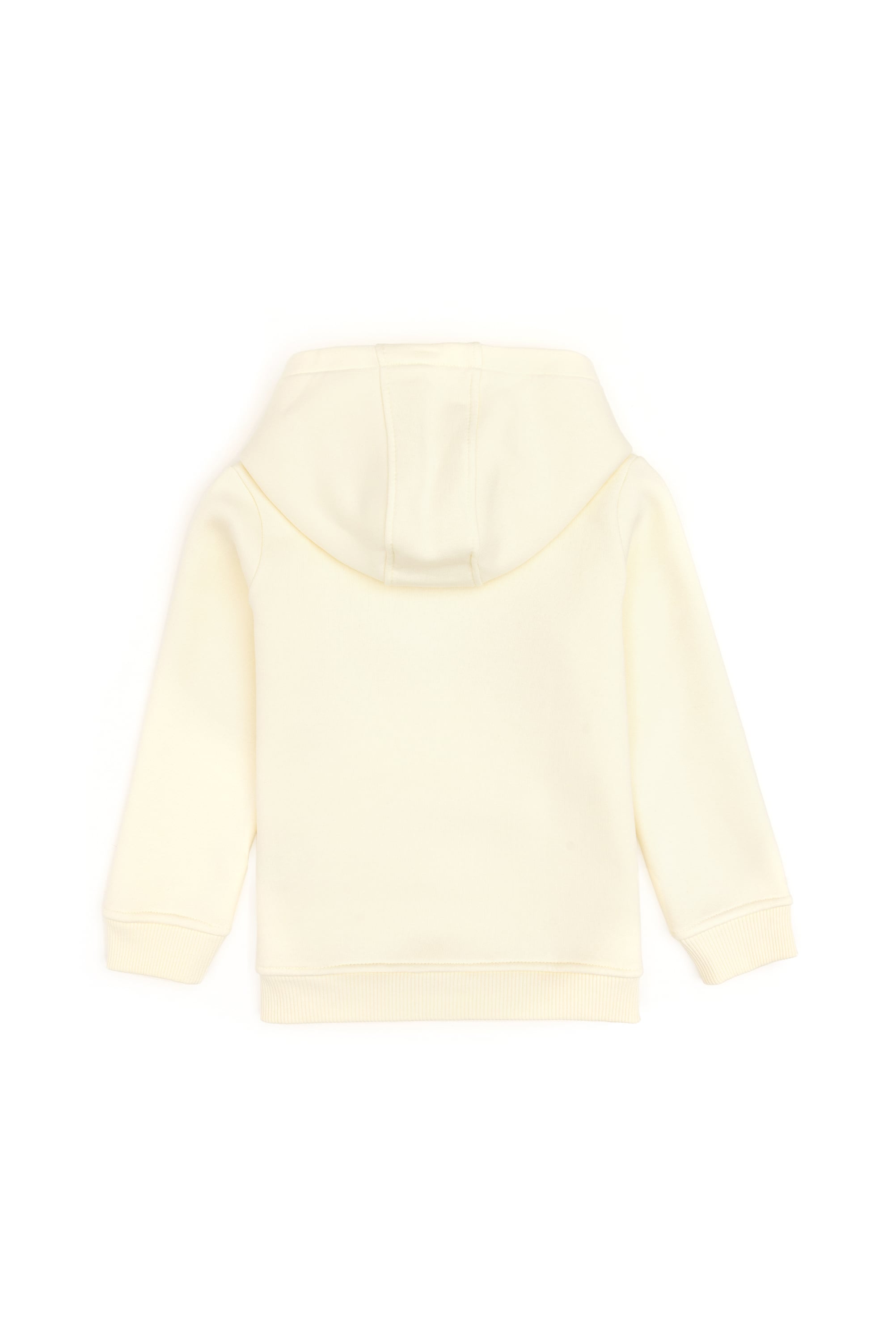 Kız Çocuk Krem Kapüşonlu Şardonlu Basic Sweatshirt