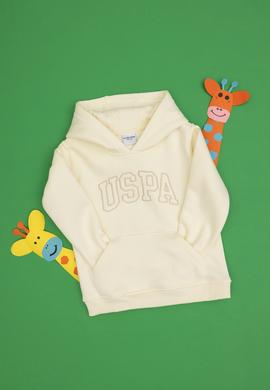 Kız Çocuk Krem Kapüşonlu Şardonlu Basic Sweatshirt - 50314311055