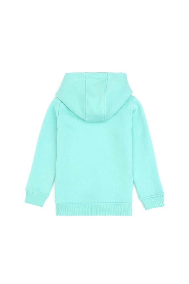 Kız Çocuk Mint Kapüşonlu Şardonlu Basic Sweatshirt - 50314311109