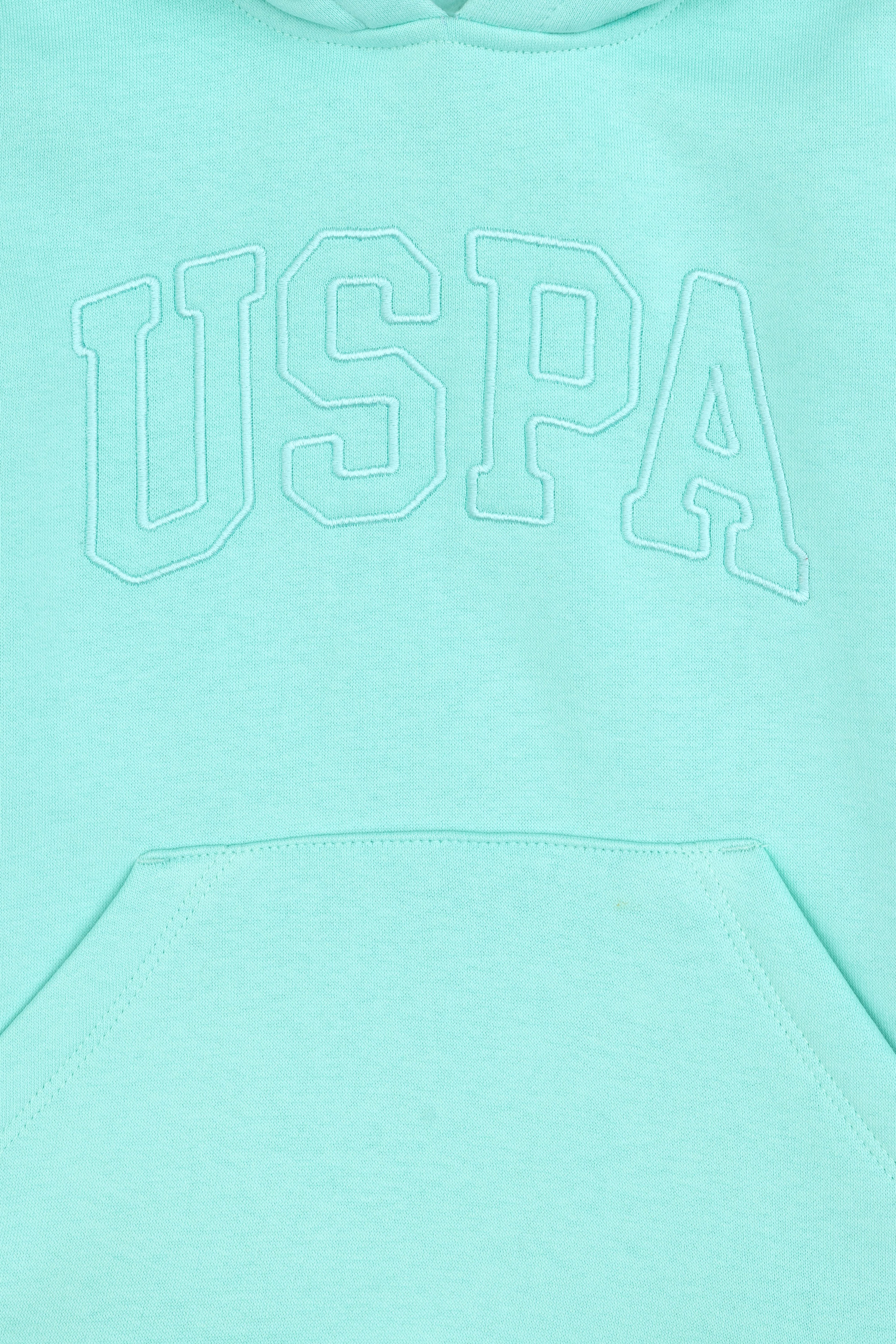 Kız Çocuk Mint Kapüşonlu Şardonlu Basic Sweatshirt