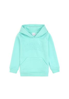 Kız Çocuk Mint Kapüşonlu Şardonlu Basic Sweatshirt - 50314311109