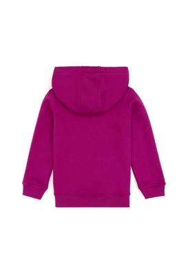 Kız Çocuk Fuşya Kapüşonlu Şardonlu Basic Sweatshirt - 50314311040