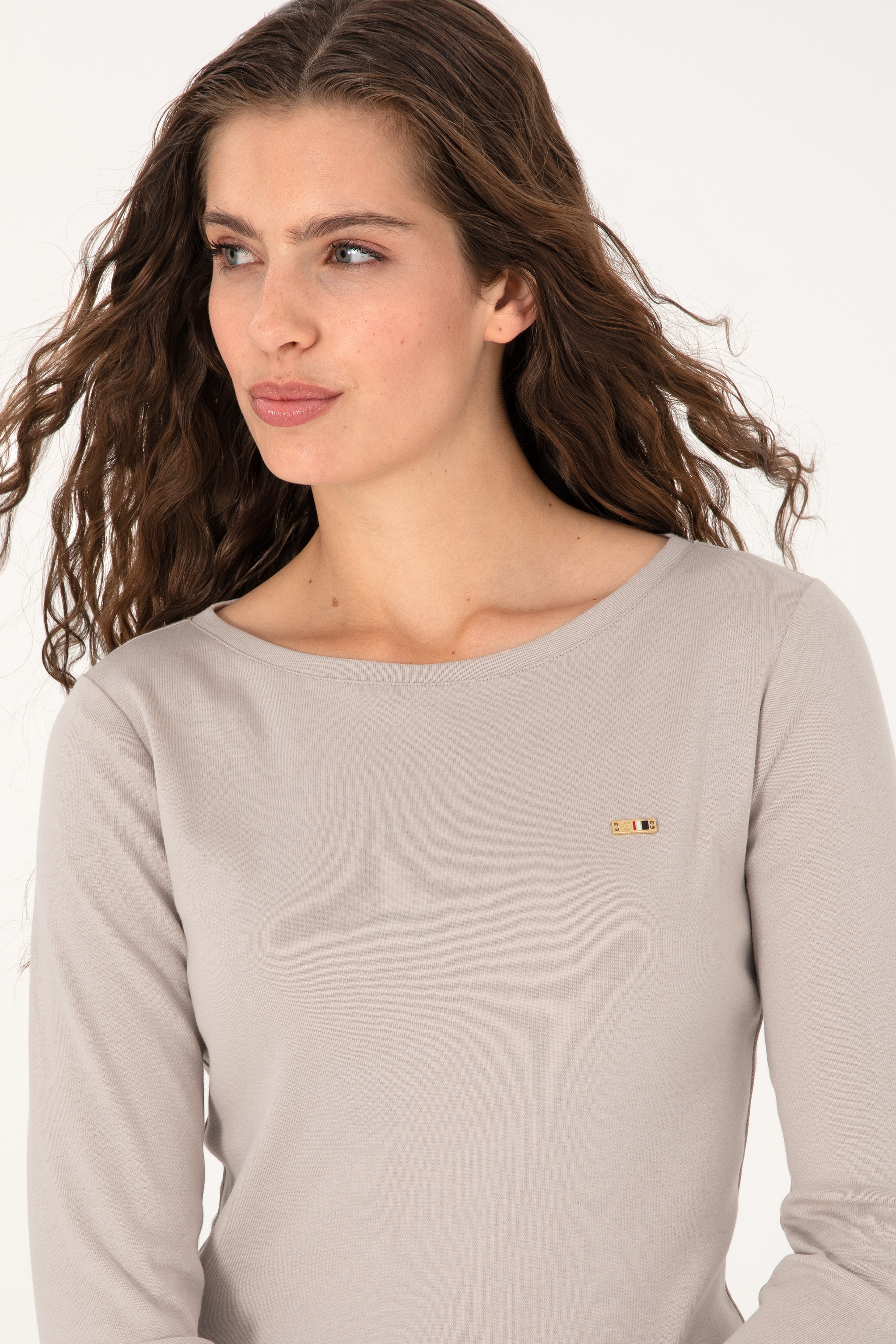 Kadın Taş Slim Bisiklet Yaka Basic Sweatshırt