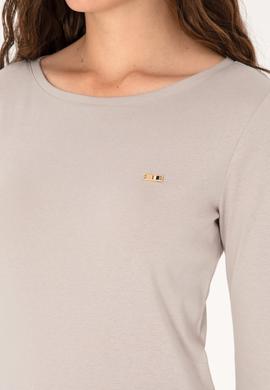 Kadın Taş Slim Bisiklet Yaka Basic Sweatshırt - 50315419048