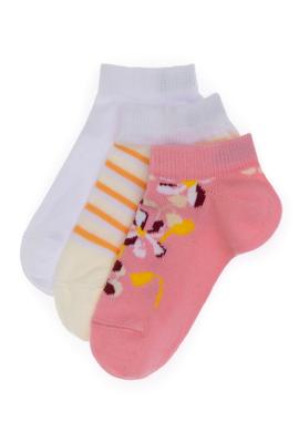 Kız Çocuk 3'lü Patik Çorap - 50304459006