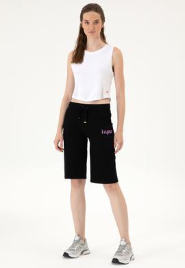 Kadın Siyah Örme Şort - 50307841010