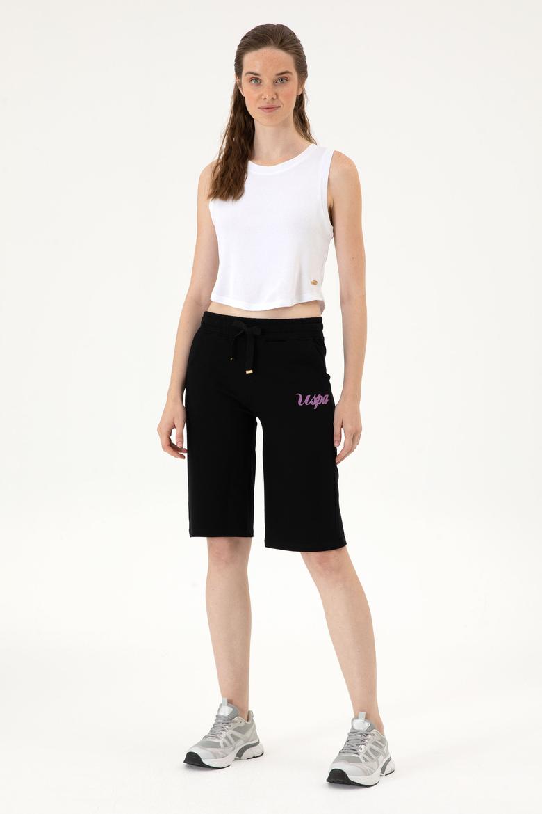 Kadın Siyah Örme Şort - 50307841010