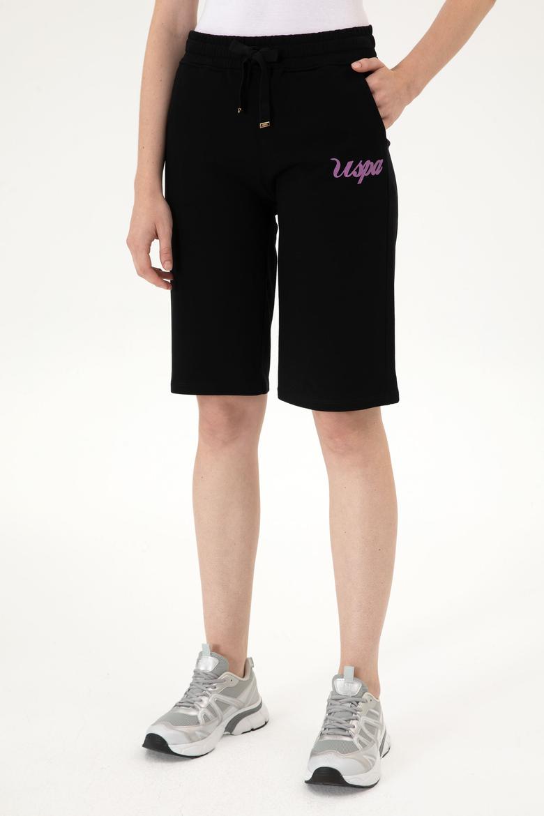 Kadın Siyah Örme Şort - 50307841010