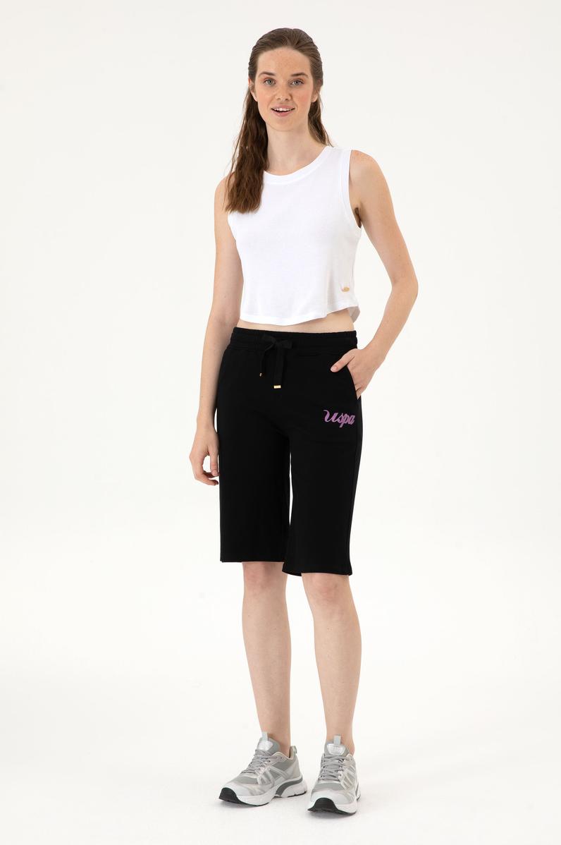 Kadın Siyah Örme Şort