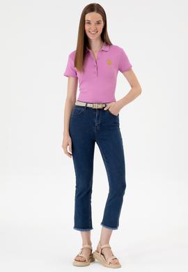 Kadın Fuşya Basic Tişört - 50300883077