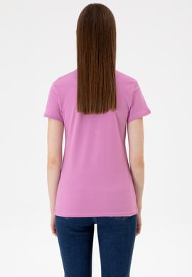 Kadın Fuşya Basic Tişört - 50300883077