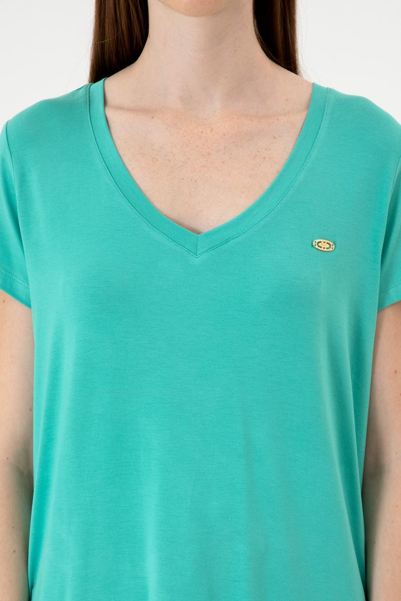 Kadın Mint Basic Tişört - 50300829103